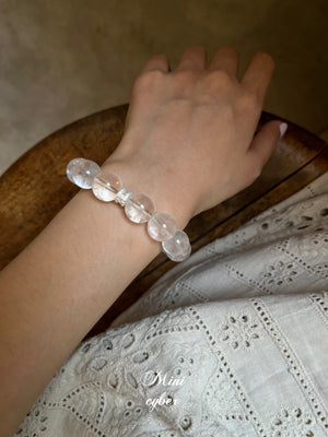 Frosted Radiance White Crystal Bracelet