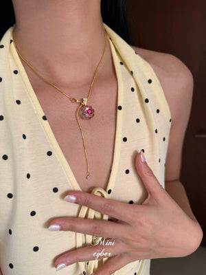 Jelly Pink Cake Necklace