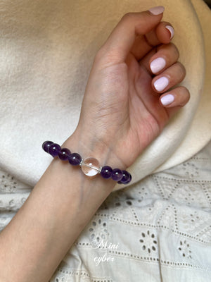 Mystic Lilac Crystal Chain Bracelet