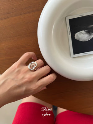 Open Heart Bold Silver Ring