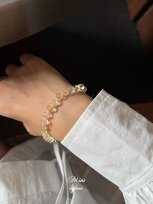 Pumpkin Bead Citrine Bracelet