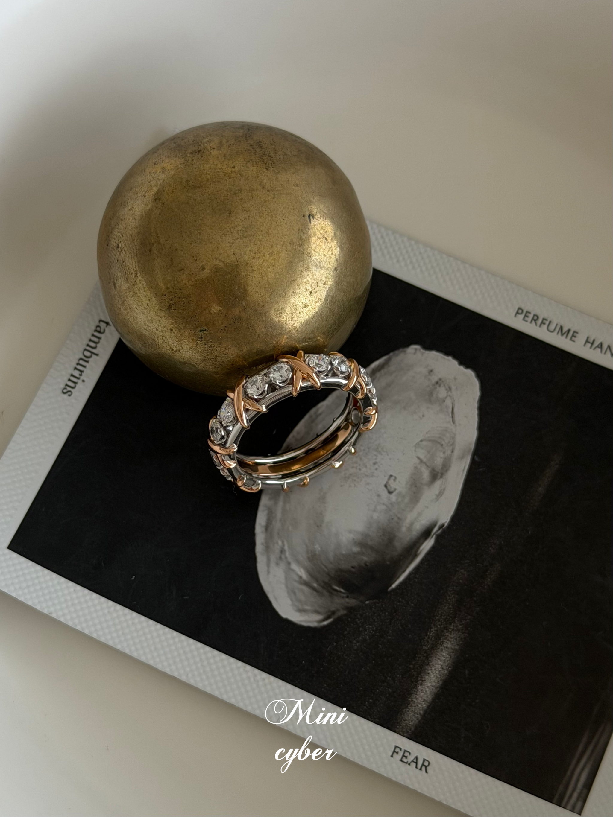 Woven Ribbon Interwined Ring