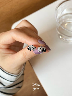 Panda Cub Sparkle Earrings