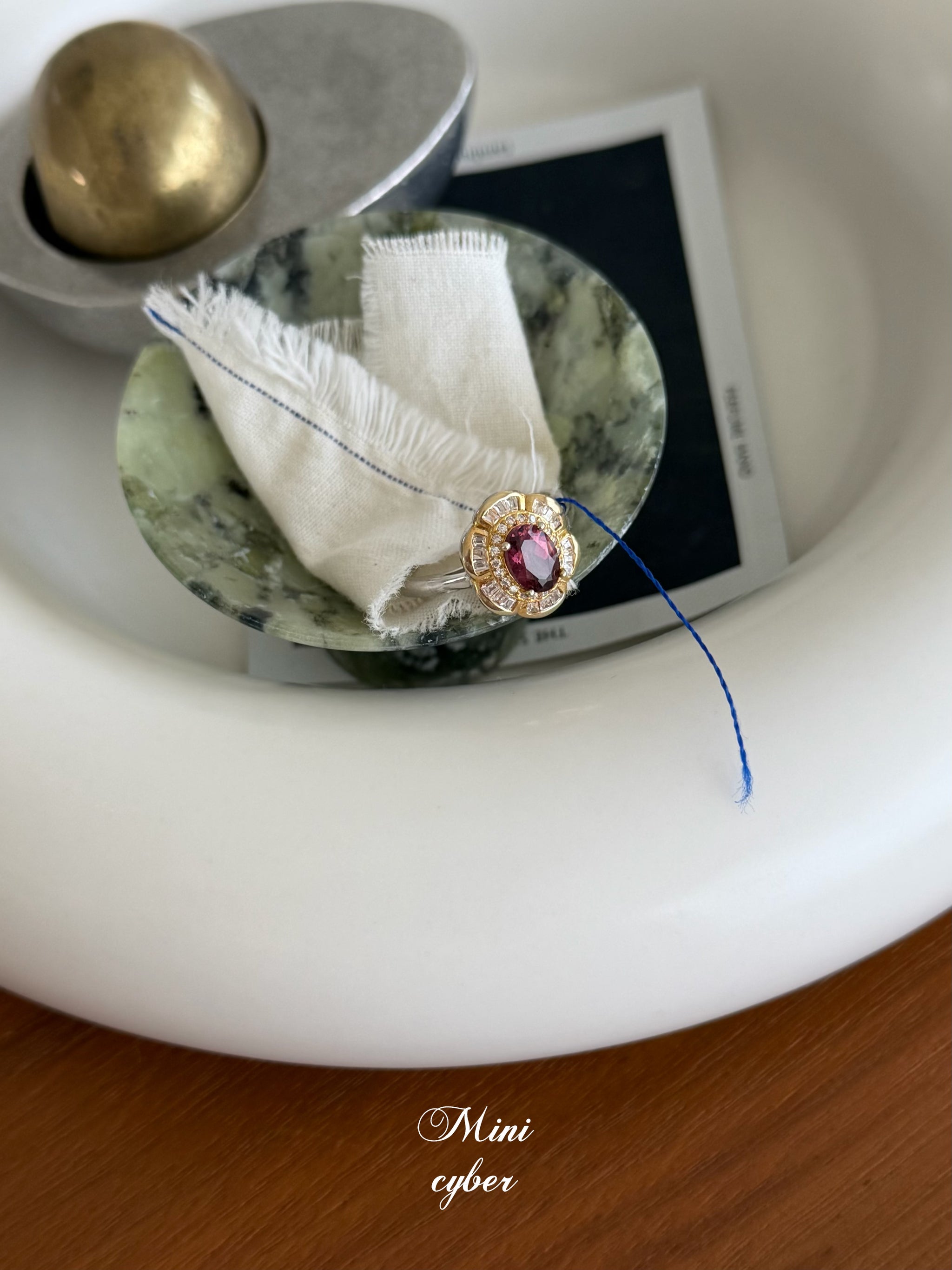 Red Tourmaline Bloom Ring