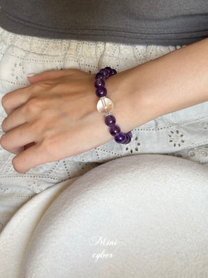 Mystic Lilac Crystal Chain Bracelet