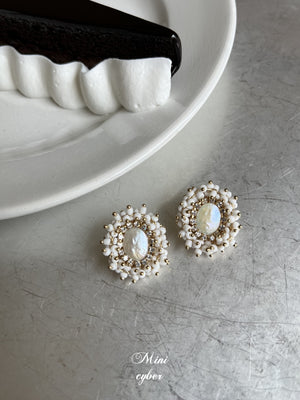 Lustre Pearl Petals Earrings