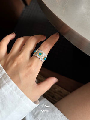 Gem Daisy Sterling Ring Collection