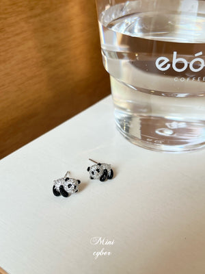 Panda Cub Sparkle Earrings