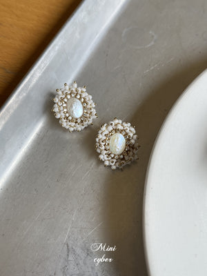 Lustre Pearl Petals Earrings