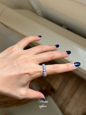 Rainbow Clover Zircon Ring