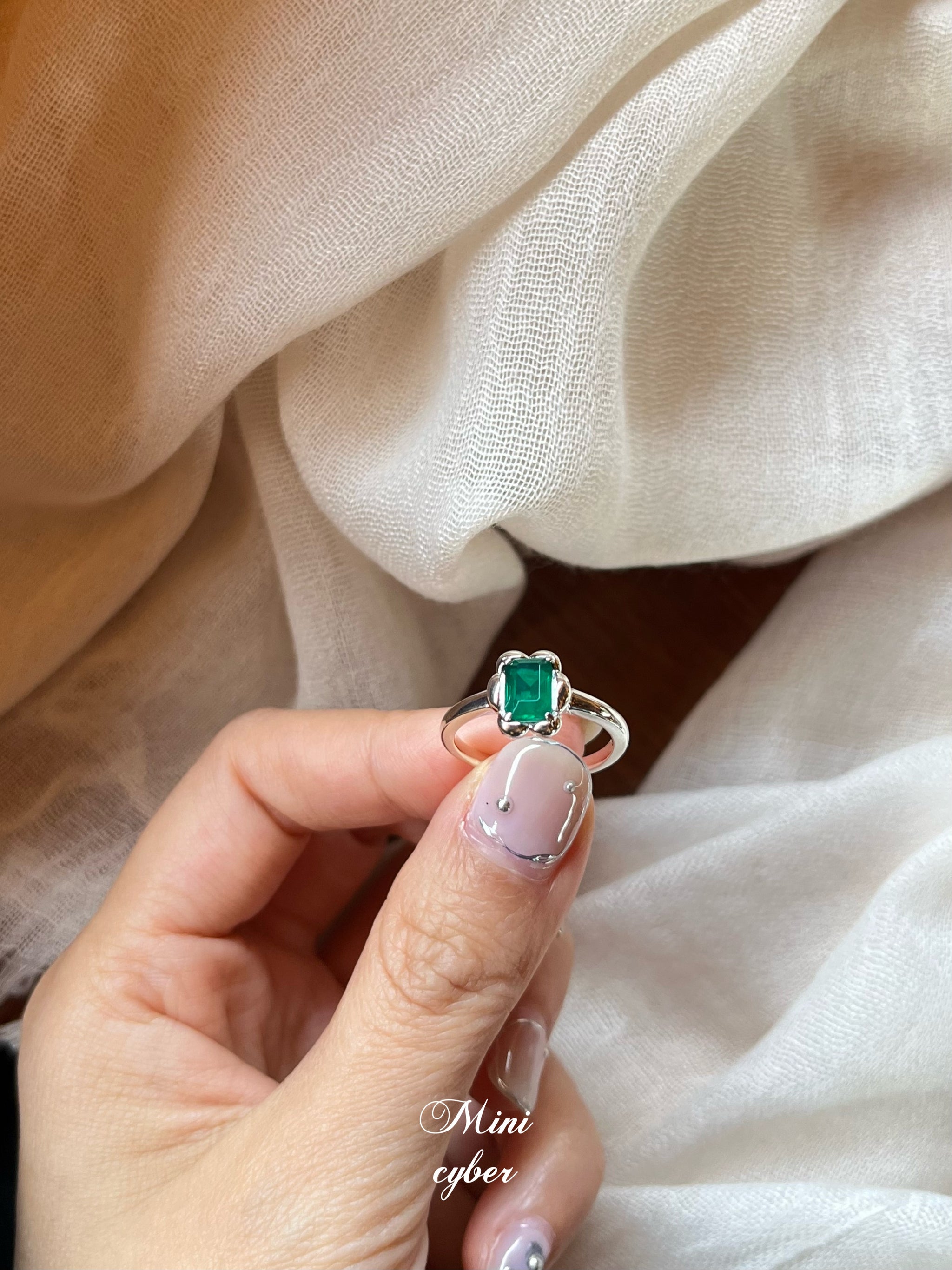 Emerald Cloud Ring