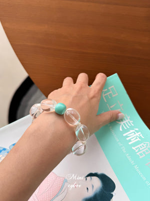 Egg-Shaped Clear Quartz Bracelet Collection