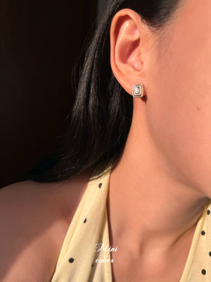 Silver Filigree Gem Studs