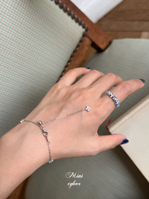Rainbow Clover Zircon Bracelet