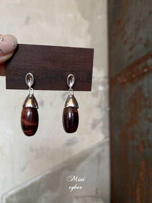 African Sunset Tiger Eye Studs