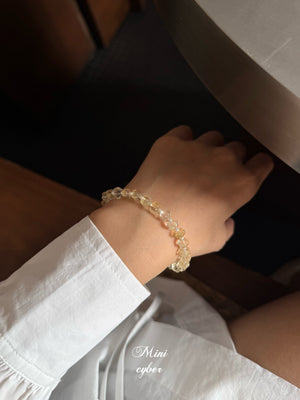 Pumpkin Bead Citrine Bracelet