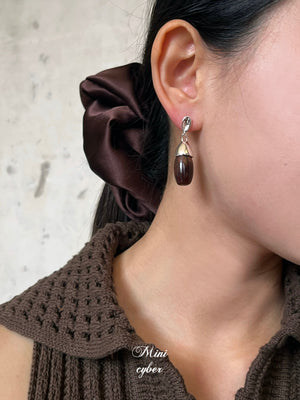 African Sunset Tiger Eye Studs