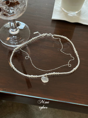 Celestial Lock & Pearl Symphony Necklace