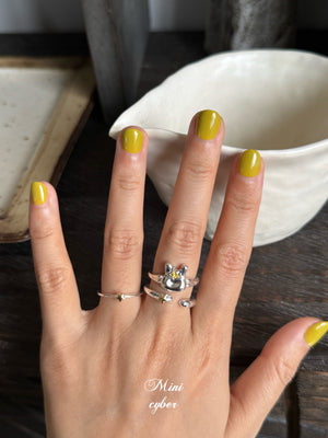 Rabbit & Star Silver Ring Collection
