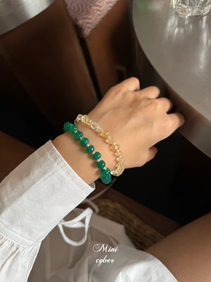 Pumpkin Bead Citrine Bracelet