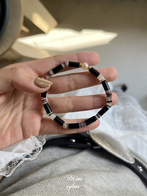 Wild Grace Onyx Bamboo Bracelet