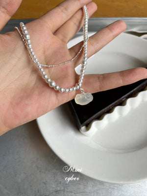 Celestial Lock & Pearl Symphony Necklace