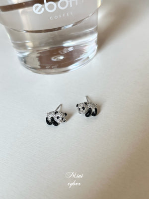 Panda Cub Sparkle Earrings