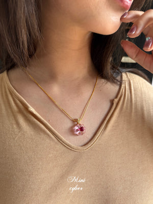 Jelly Pink Cake Necklace