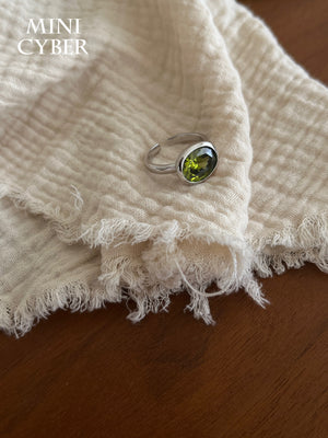 Olive Green Stone Ring